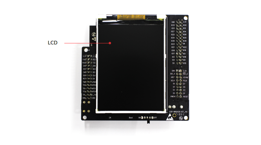 ESP-WROVER-KIT board layout - front