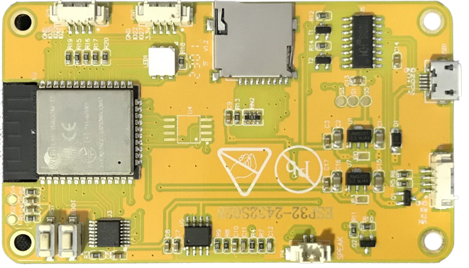 ESP32-2432S028 board layout - back